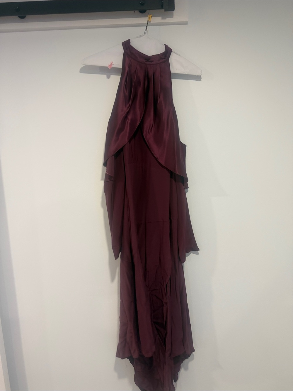 Parker Plum Layered Halter Maxi Dress